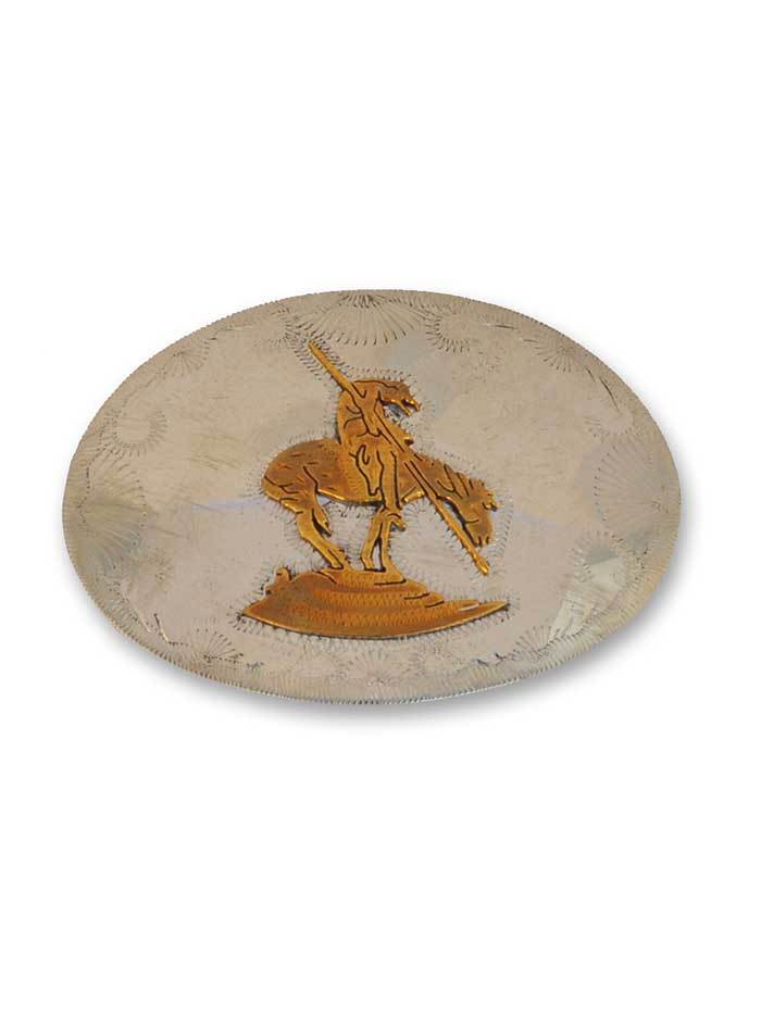 Johnson & Held Nickle Silver End of Trail Handcrafted Belt Buckle