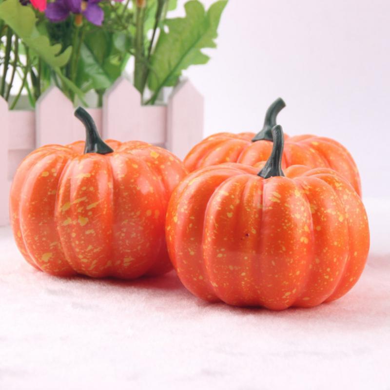 Hot Sales Mini Foam Pumpkin Halloween Decoration Small Simulation DIY Crafts Halloween Party Decoration Dia 8cm