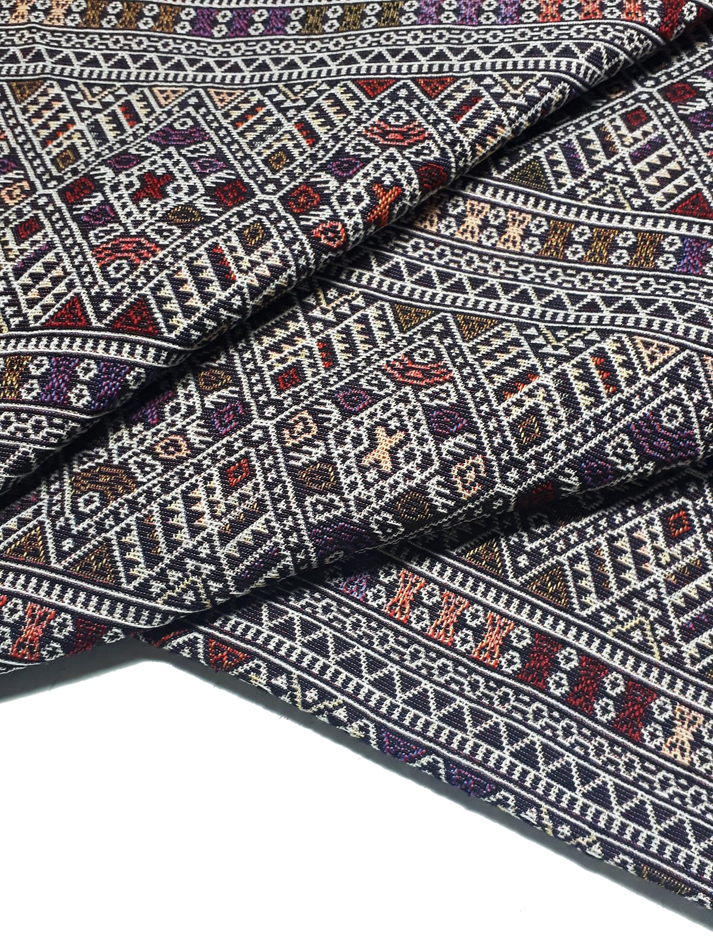 Thai Woven Cotton Fabric Tribal Fabric Native Fabric Ethnic fabric Aztec fabric Craft Supplies Woven Textile 1/2 yard (WF281)