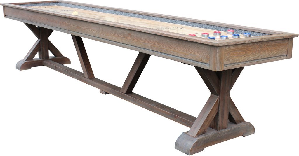 Playcraft Brazos River 16' Pro-Style Shuffleboard Table In Weathered Barn
