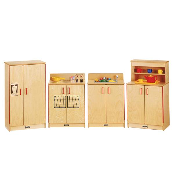 Jonti-Craft 2030TK Natural Birch Play Kitchen 4 Piece Set