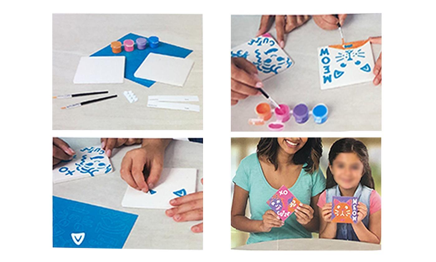 New Crafting Ceramic Tile Paintings Silly Faces Fun Shapes