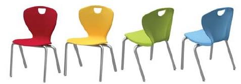 Scholar Craft SC5116CO Thrive School Stack Chair 16" Seat Height Set of 5 - Quick Ship