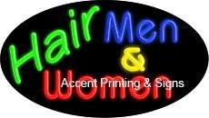 Hair Men & Women Flashing Handcrafted Real GlassTube Neon Sign