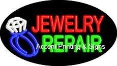 Jewelry Repair Flashing Handcrafted Real GlassTube Neon Sign