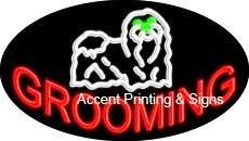 Grooming Flashing Handcrafted Real GlassTube Neon Sign