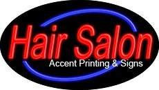 Hair Salon Flashing Handcrafted Real GlassTube Neon Sign