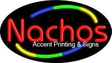Nachos Flashing Handcrafted Real GlassTube Neon Sign
