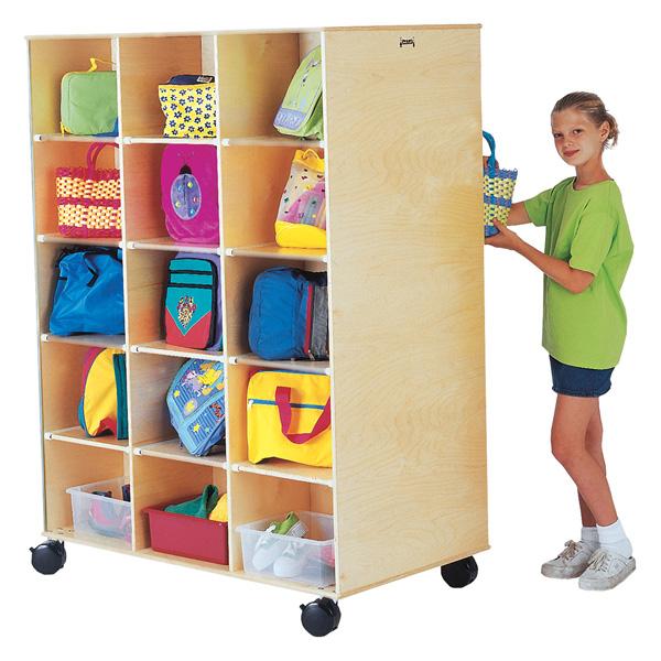 Jonti-Craft 3915JC Mobile Big Twin Storage with 30 Cubbies