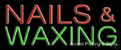 Nails & Waxing Handcrafted Real GlassTube Neon Sign