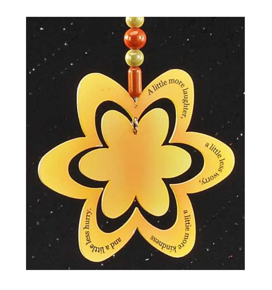 Metal Hanging Adornment or Ornament - A Little More Flower by Giftcraft