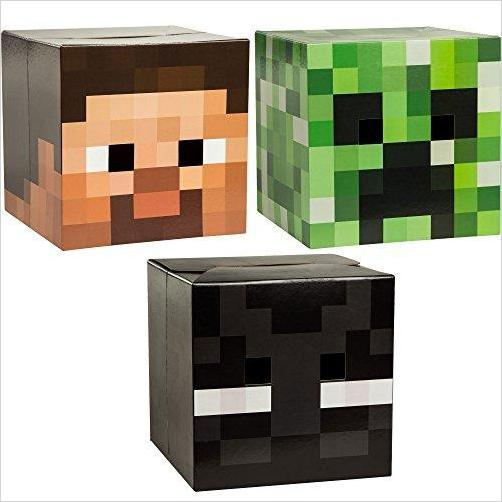 Minecraft Head Costume Mask Set (Steve, Creeper & Enderman)