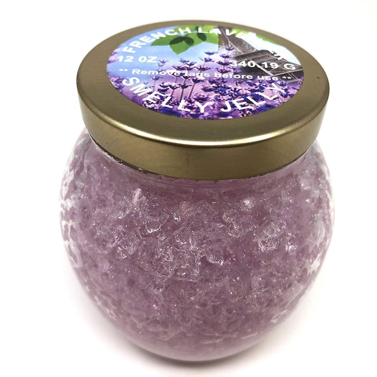 Smelly Jelly French Lavender hand crafted 12 oz globe glass bottle the alternative to candles room freshener