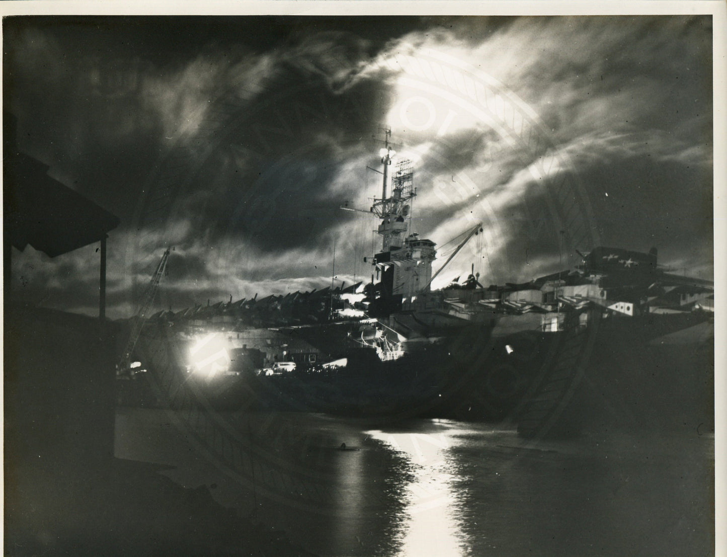 Official Navy Photo of WWII era USS Breton (CVE-23) Aircraft Carrier