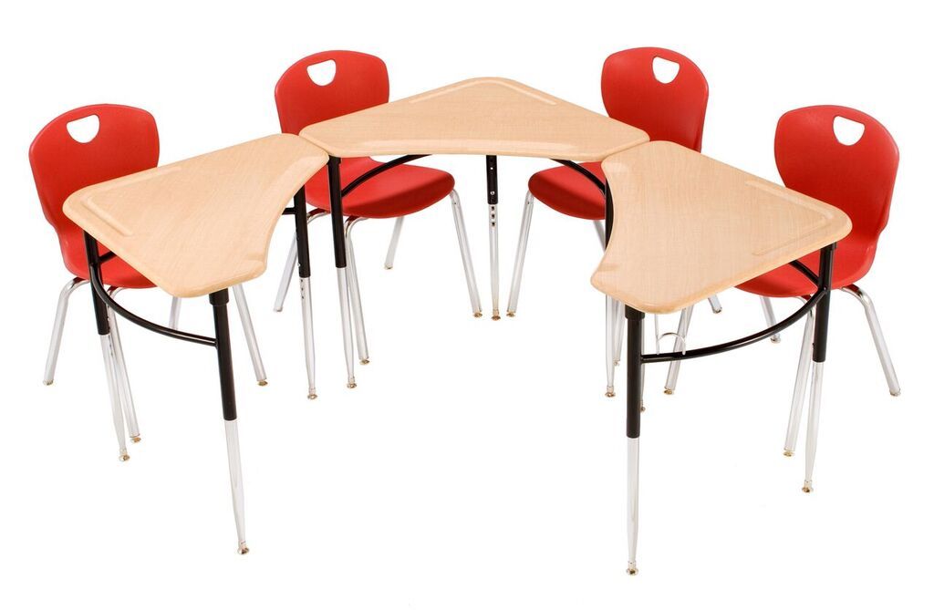 Scholar Craft SC4700SP Kaleidoscope Triangle Adjustable Height Desk - Quick Ship