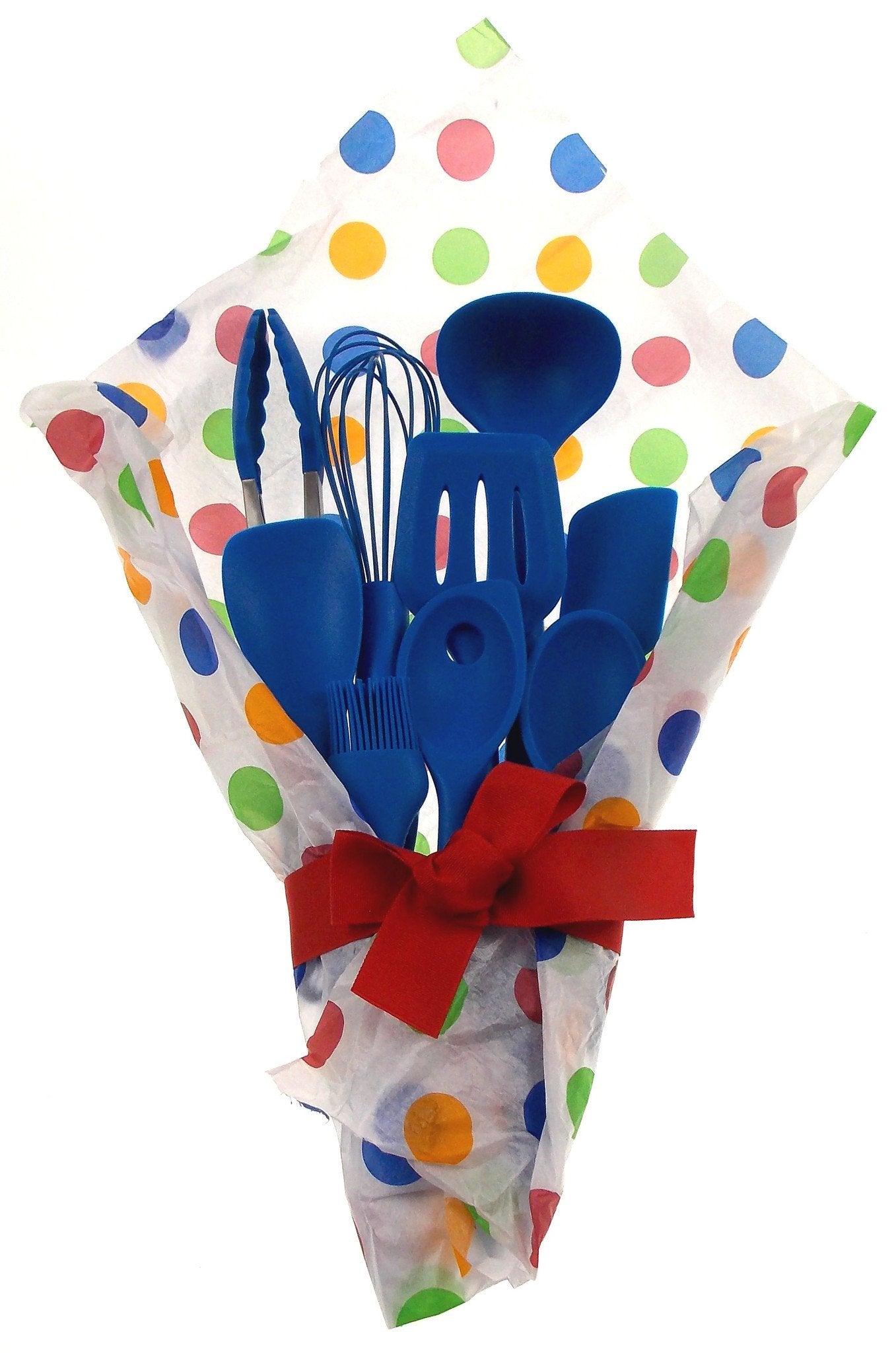 Set 9 Blue Kitchen Utensil Silicone Chef Craft Wisk Tongs Turner Spoon Spatula