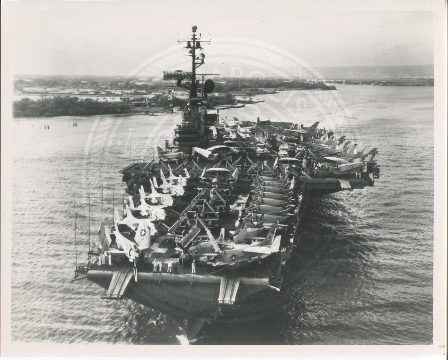 Official Navy Photo of WWII era USS Coral Sea (CV-43) Aircraft Carrier