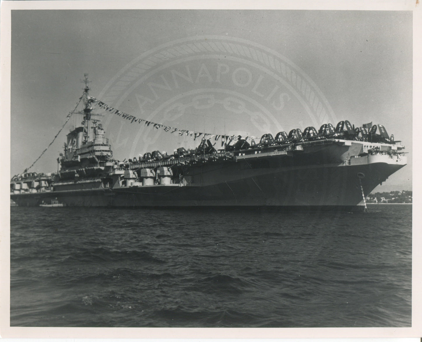Official Navy Photo of WWII era USS Coral Sea (CV-43) Aircraft Carrier