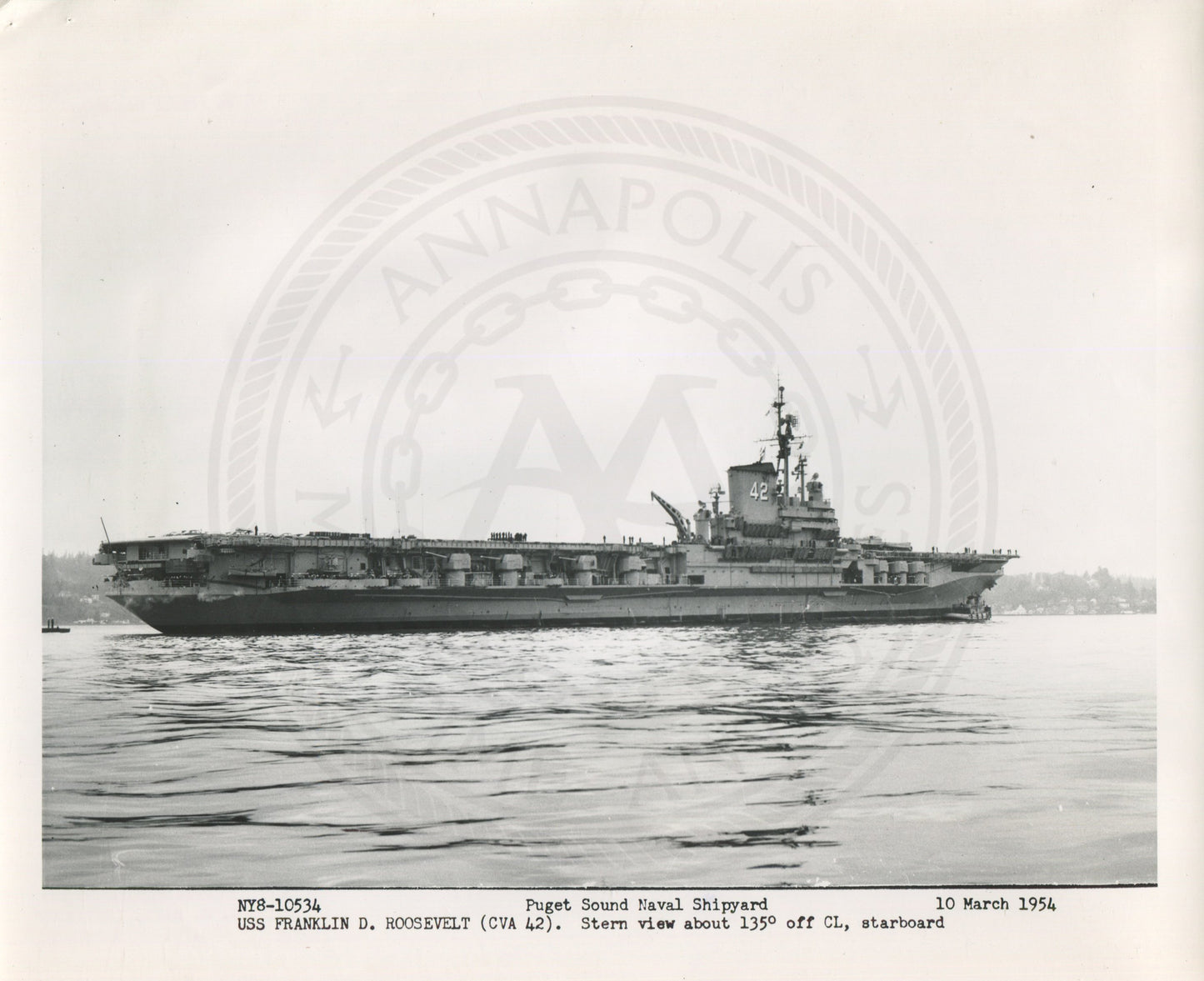 Official Navy Photo of WWII era USS Franklin D. Roosevelt (CVA-42) Aircraft Carrier
