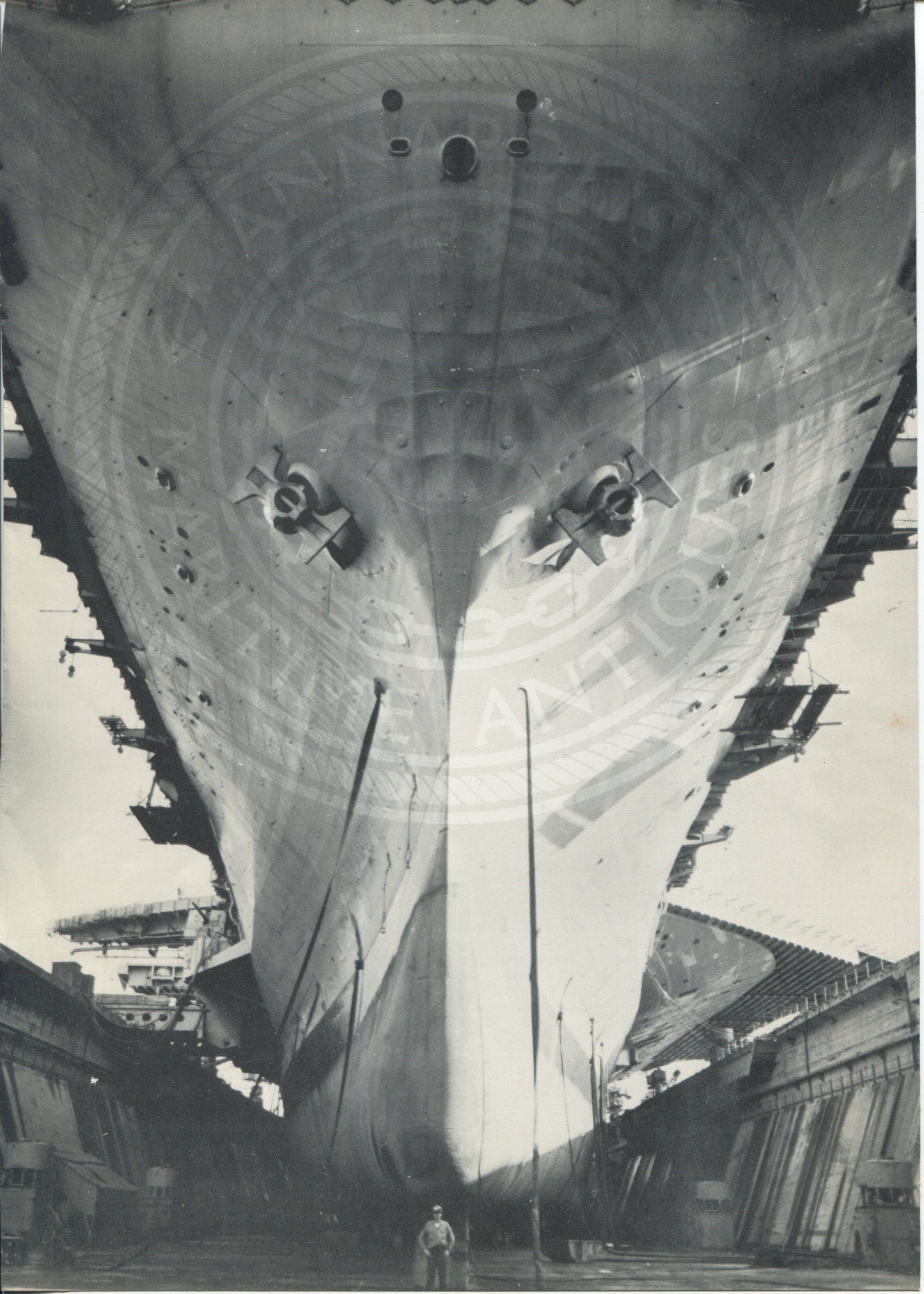 Official Navy Photo of WWII era USS Franklin D. Roosevelt (CVA-42) Aircraft Carrier