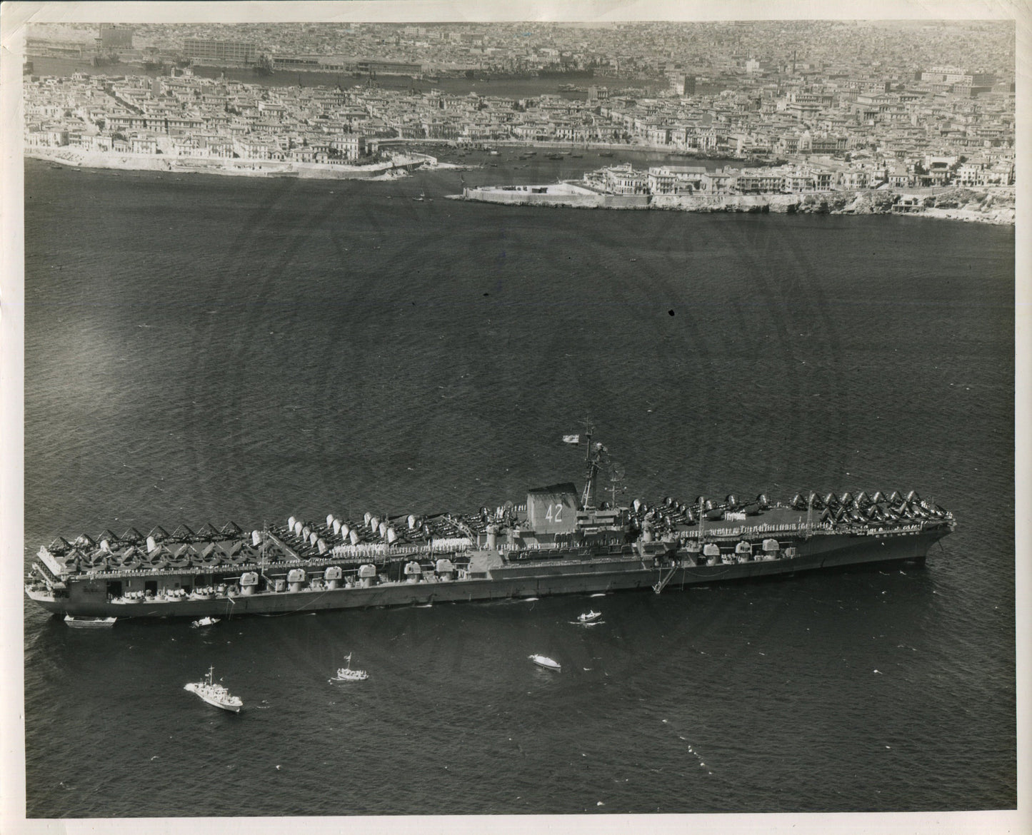 Official Navy Photo of WWII era USS Franklin D. Roosevelt (CVA-42) Aircraft Carrier