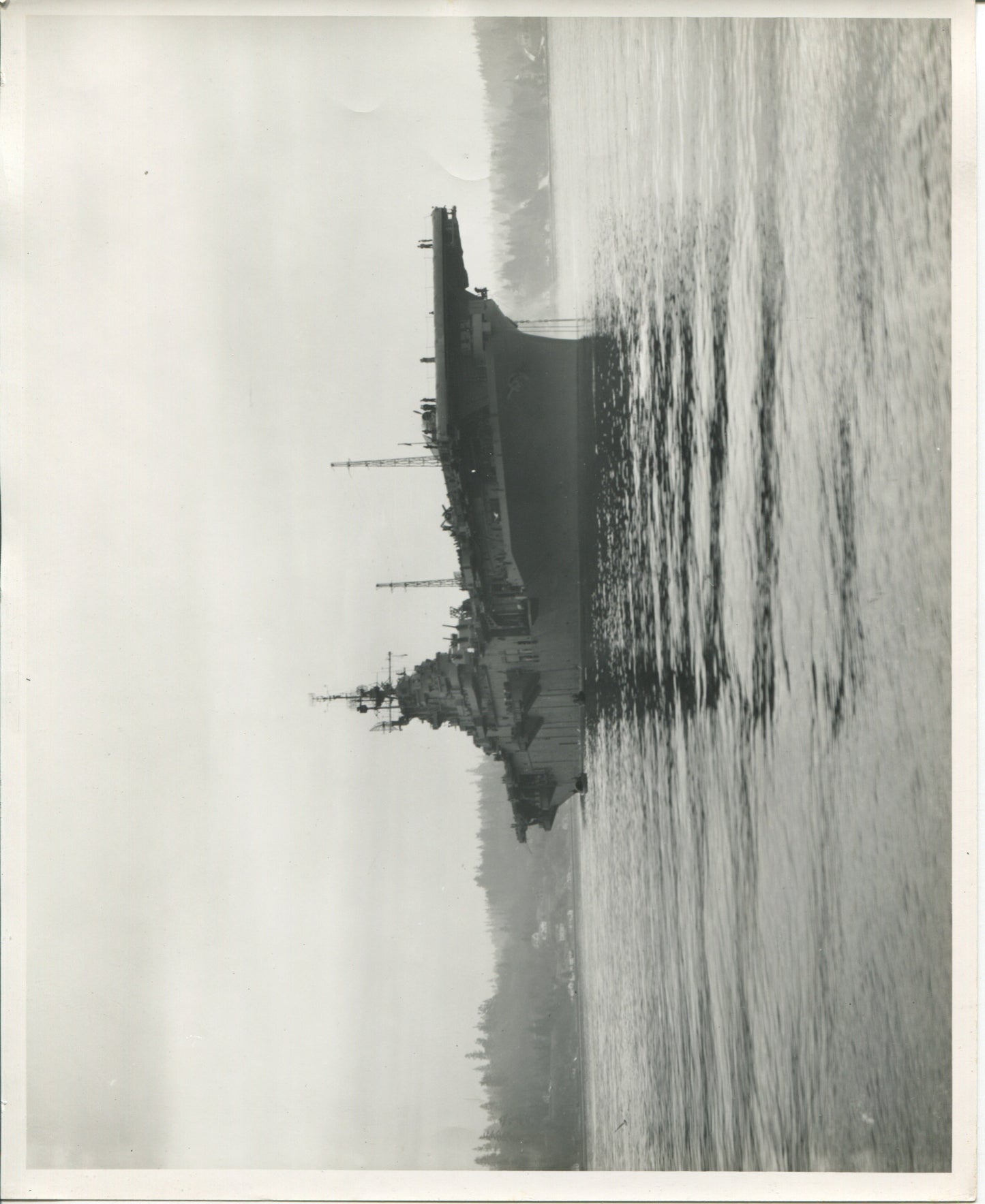 Official Navy Photo of WWII era USS Franklin (CV-13) Aircraft Carrier