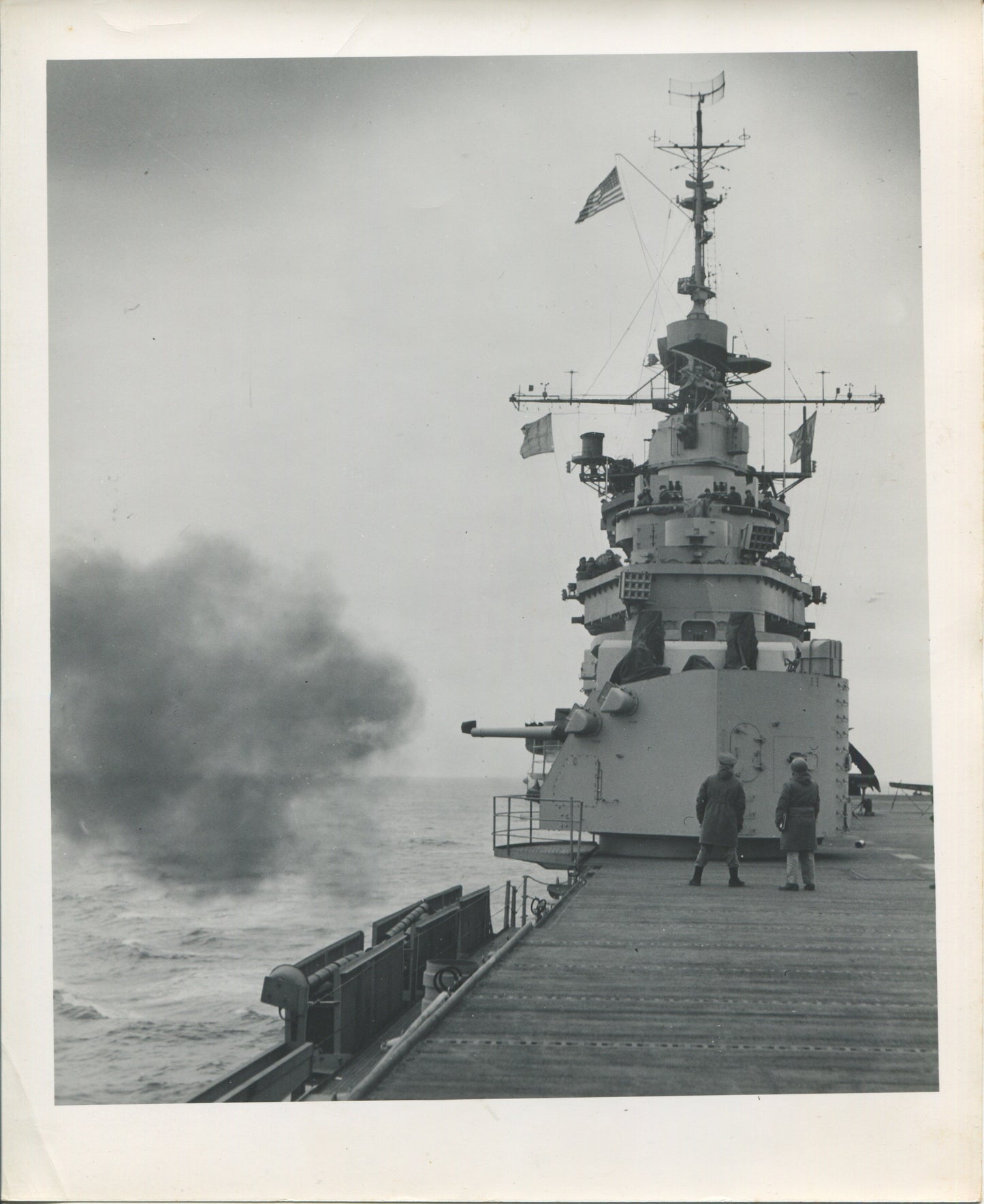 Official Navy Photo of WWII era USS Franklin (CV-13) Aircraft Carrier