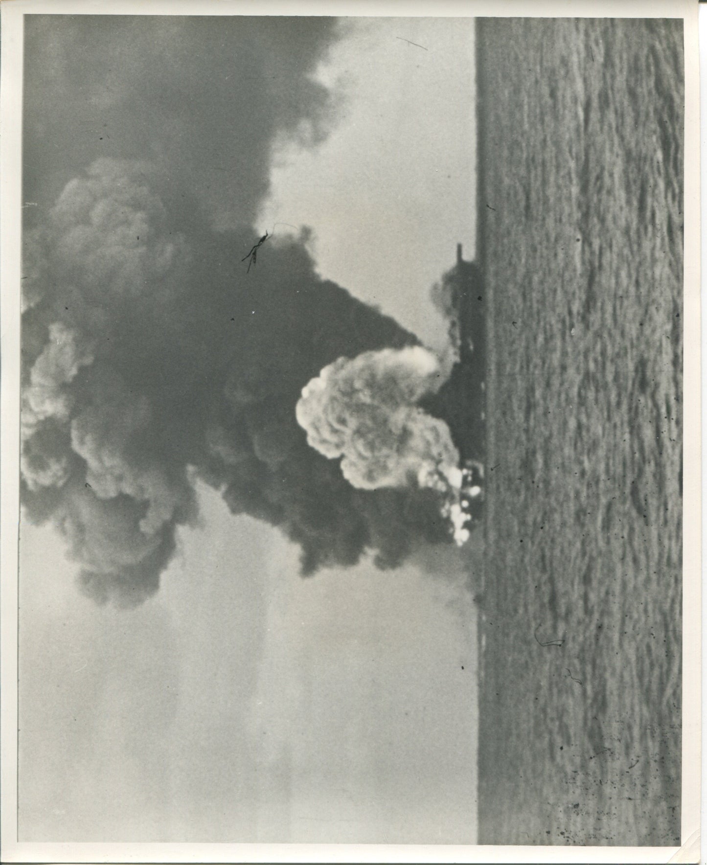 Official Navy Photo of WWII era USS Franklin (CV-13) Aircraft Carrier