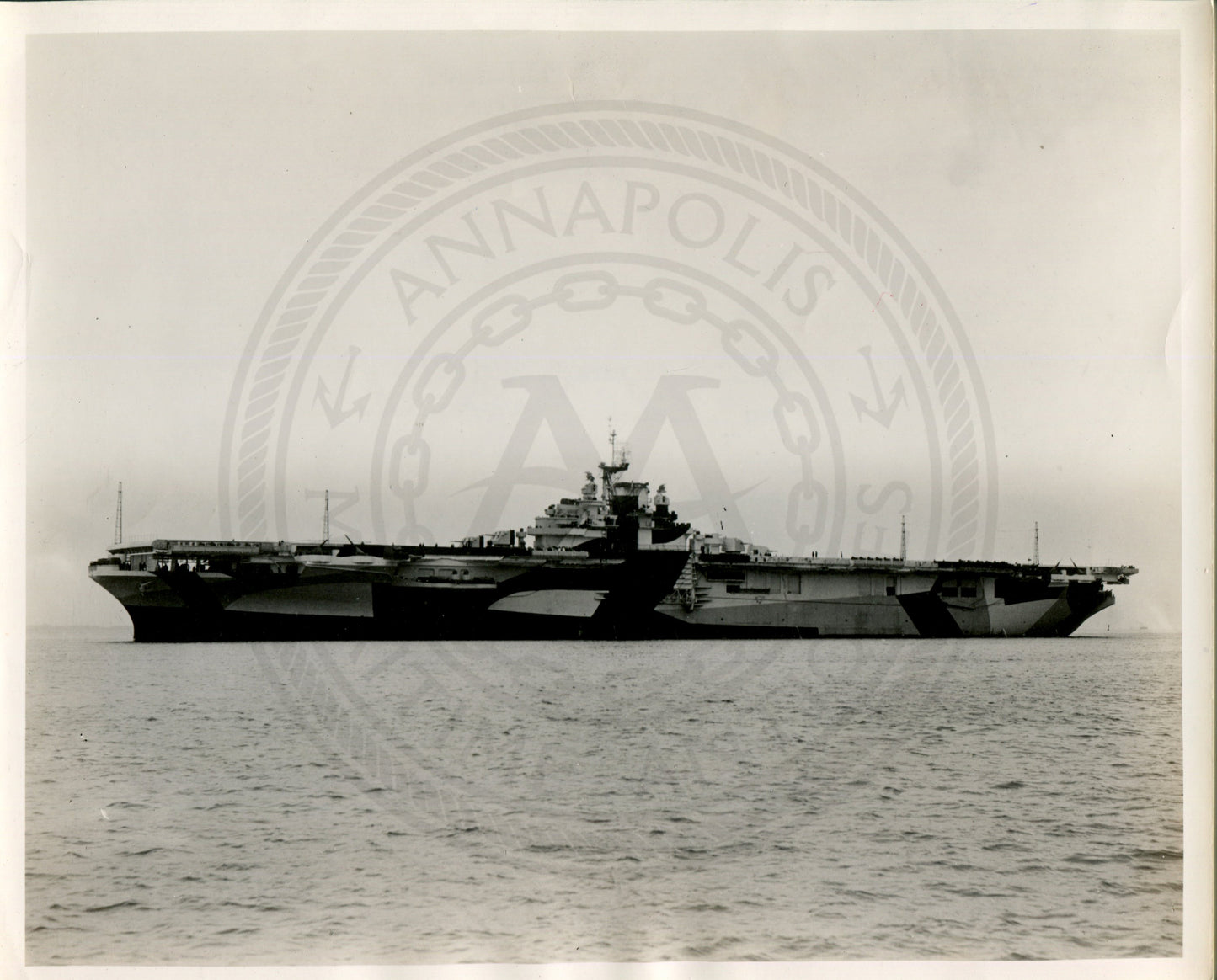 Official Navy Photo of WWII era USS Hancock (CV-19) Aircraft Carrier