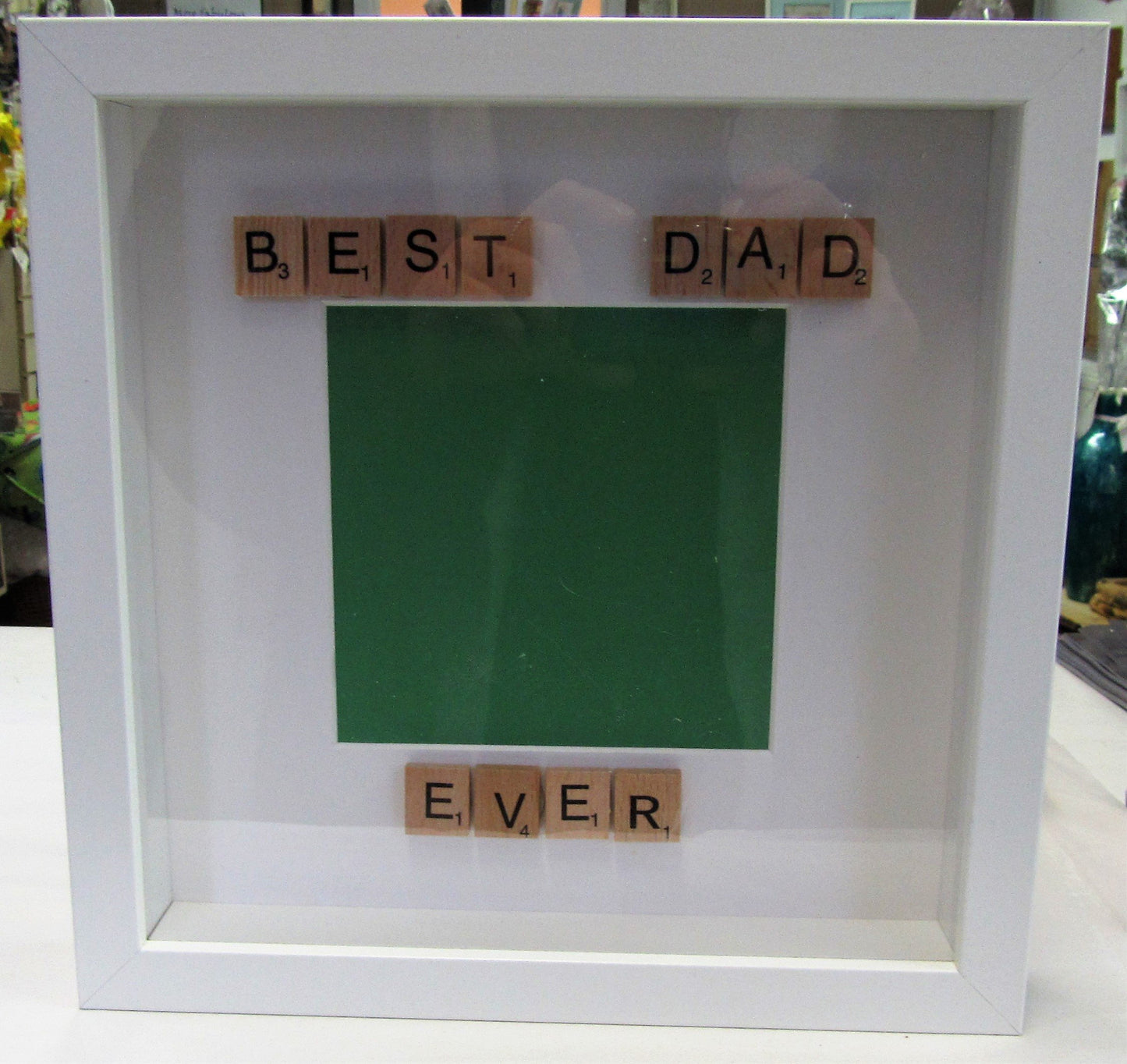 Handcrafted "Best Dad Ever" Scrabble Picture