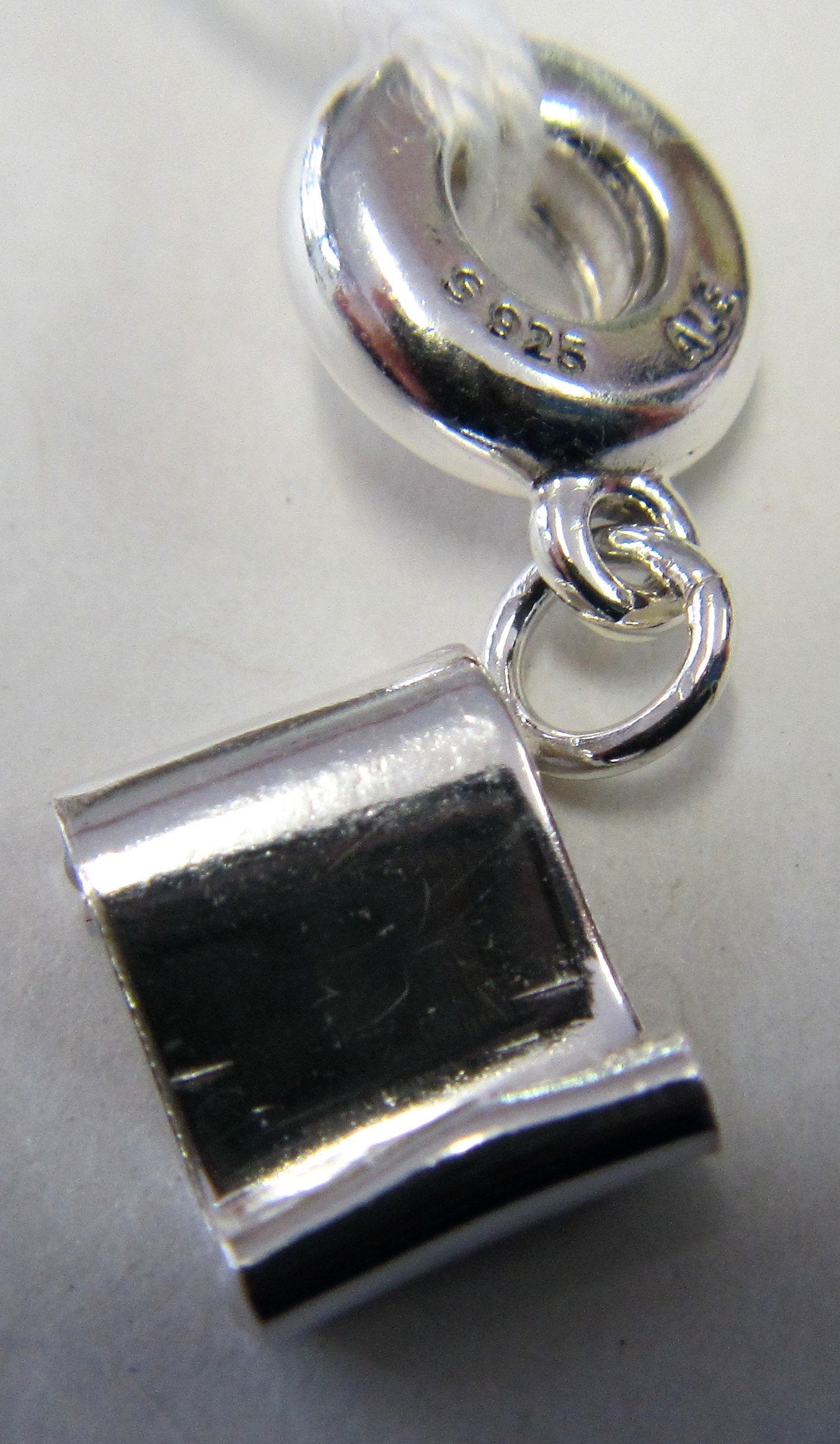 Handcrafted 925 sterling silver scroll to fit a Pandora bracelet
