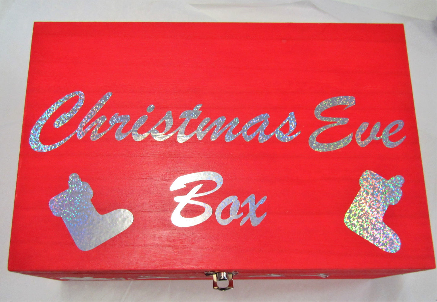 Handcrafted wooden Christmas Eve box