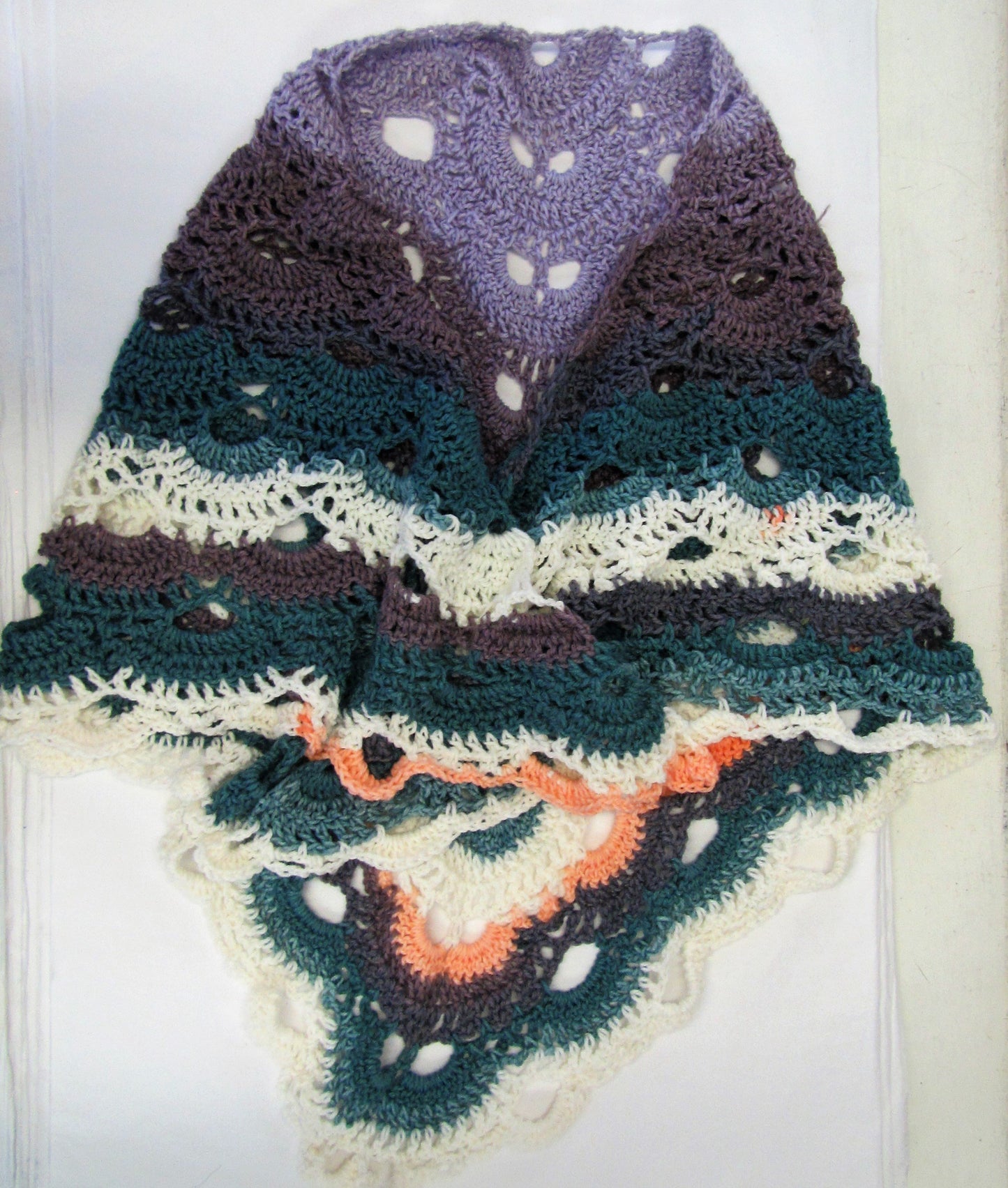 Handcrafted crochet woollen shawls in various colours