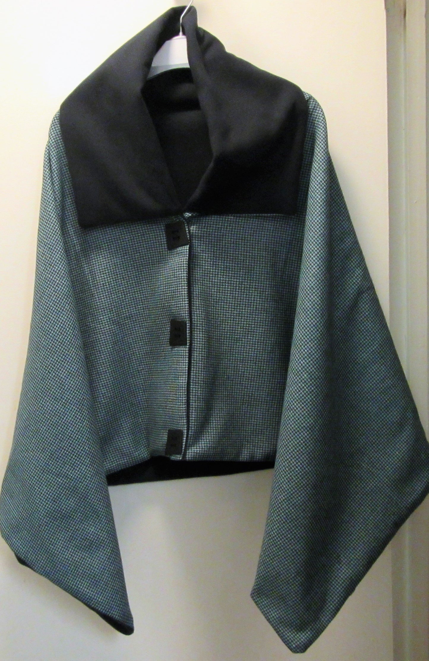 Handcrafted beautiful tweed woman's poncho