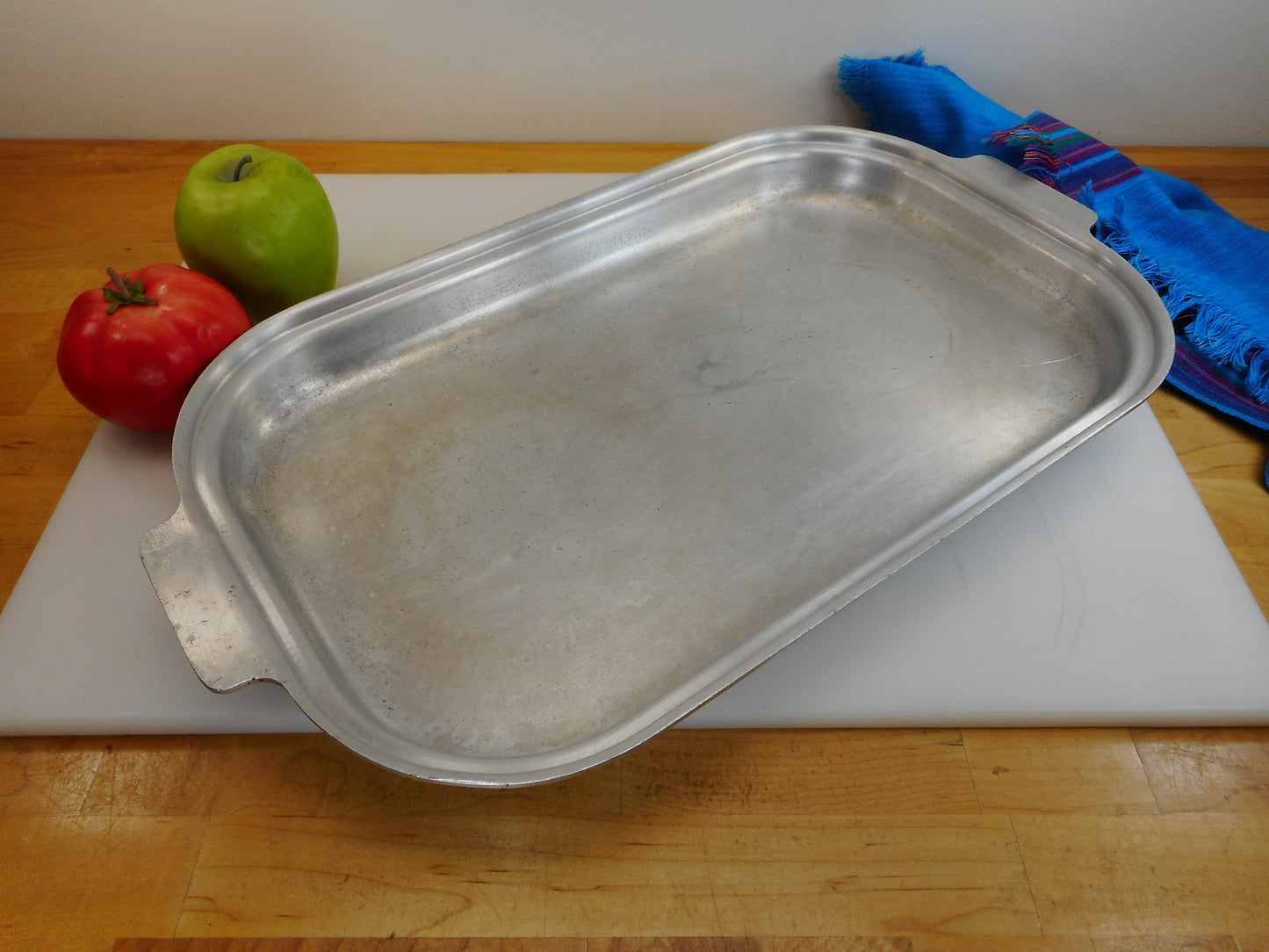 Kitchen Craft USA Large Aluminum Open Roaster Pan - Heavy Duty Vintage Cookware