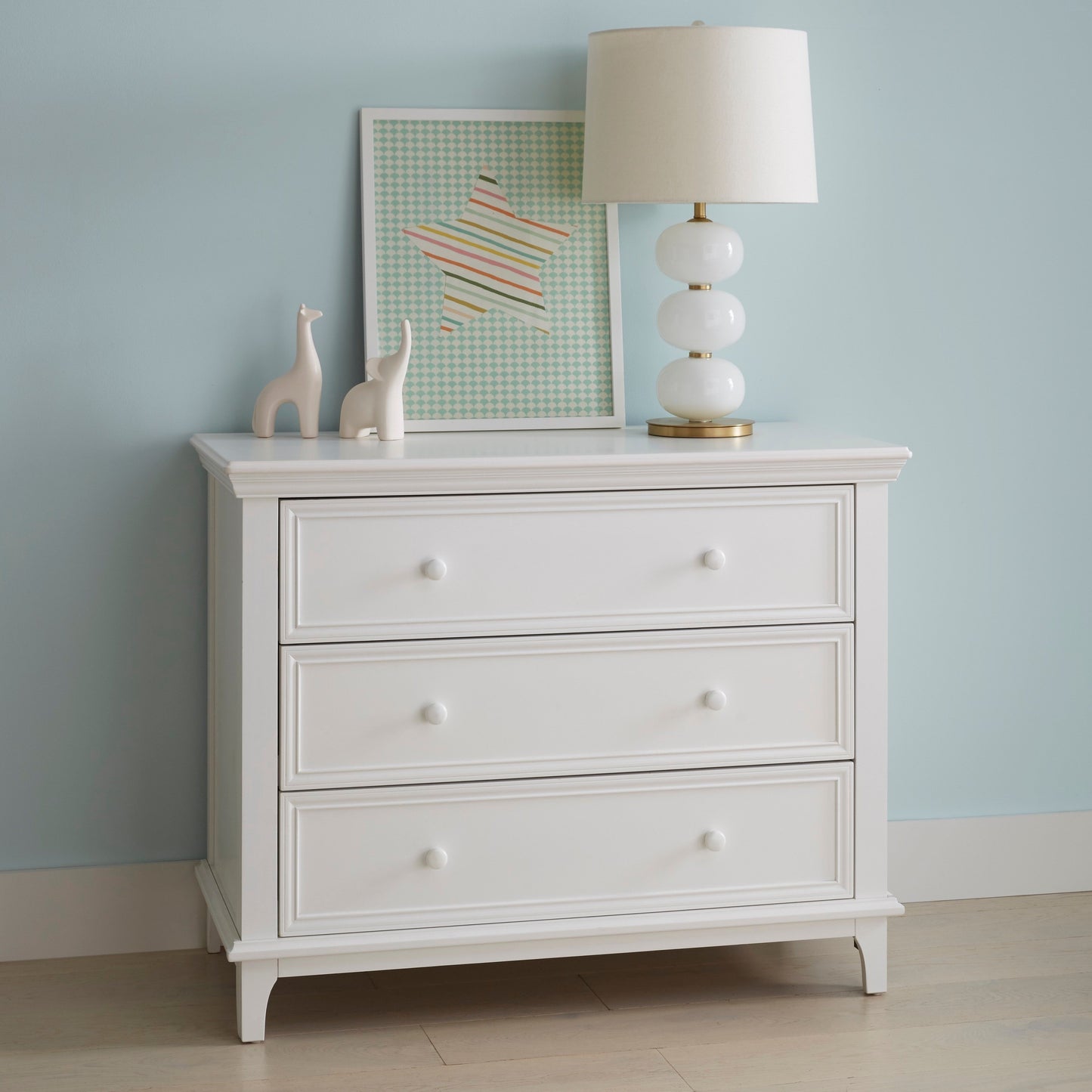 Kolcraft 3-drawer White Transitional Dresser