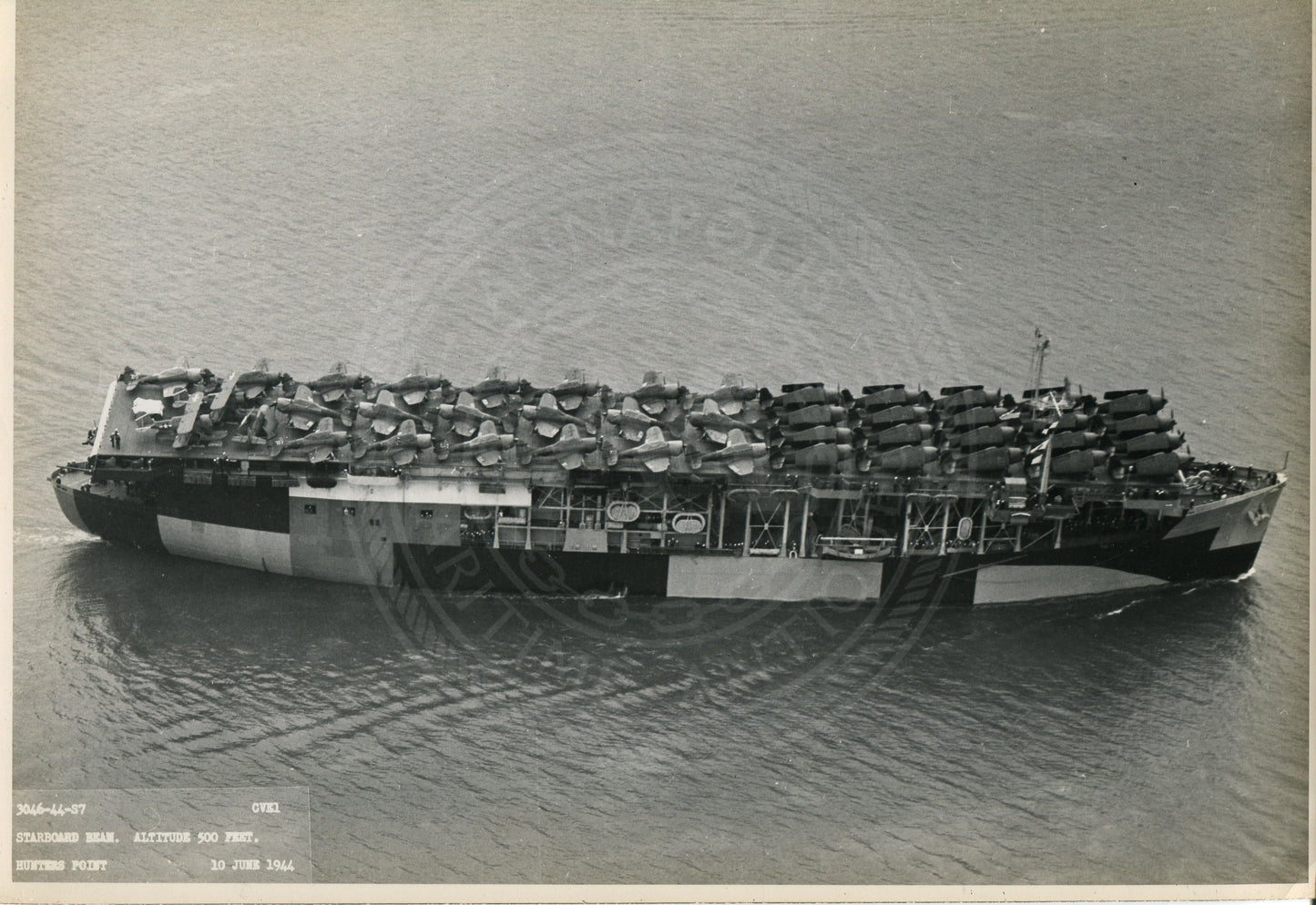 Official Navy Photo of WWII era USS Long Island (CVE-9) Aircraft Carrier