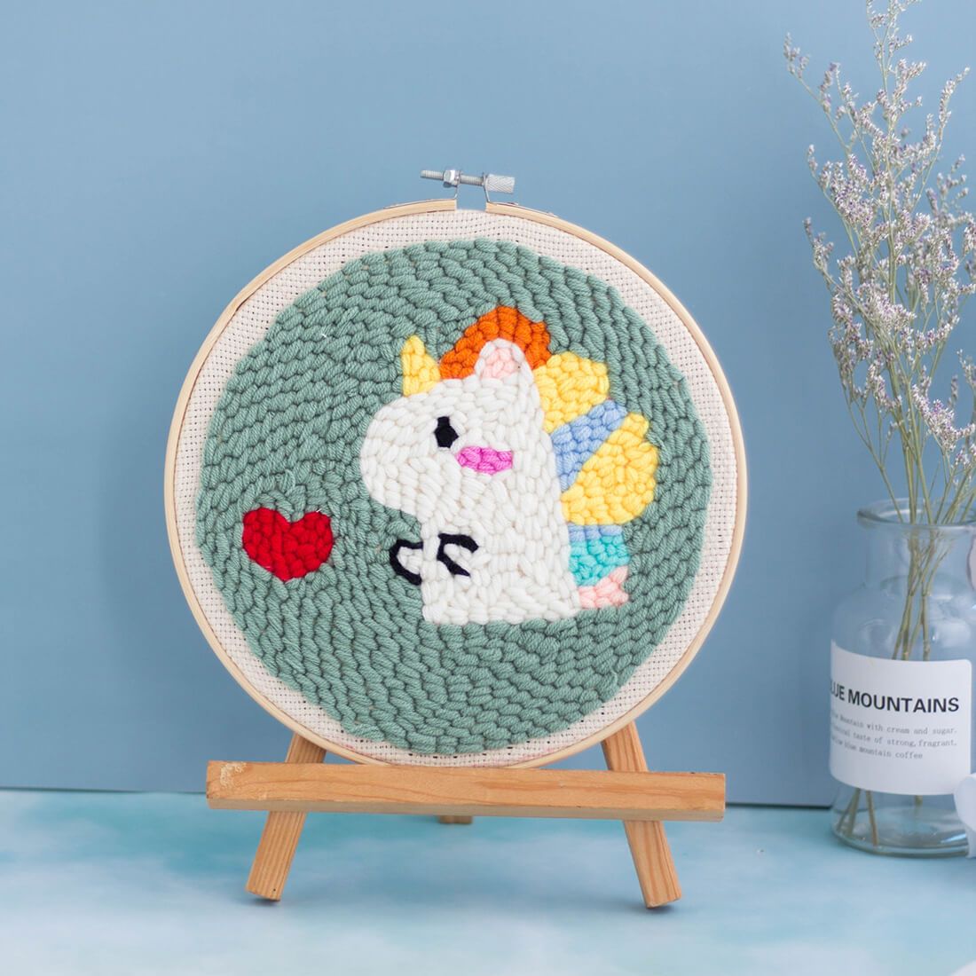 Little Monster Love DIY Rug Hooking Punch Needle HandCraft