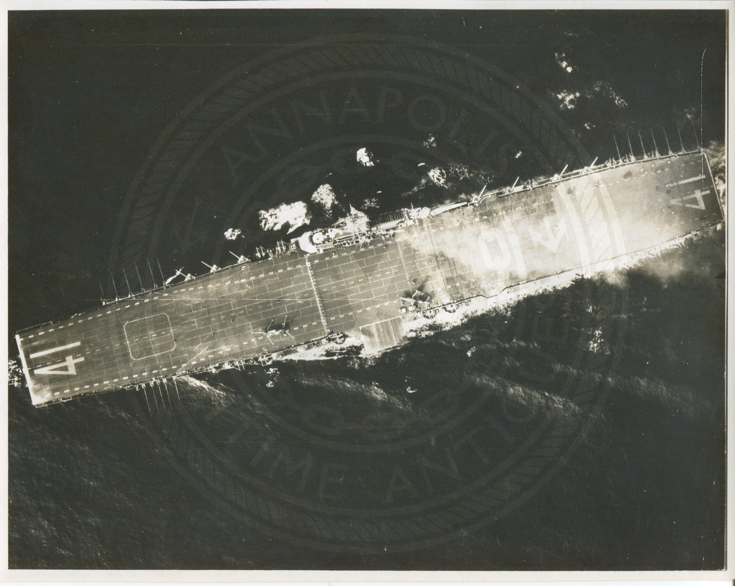 Official Navy Photo of WWII era USS Midway (CV-41) Aircraft Carrier