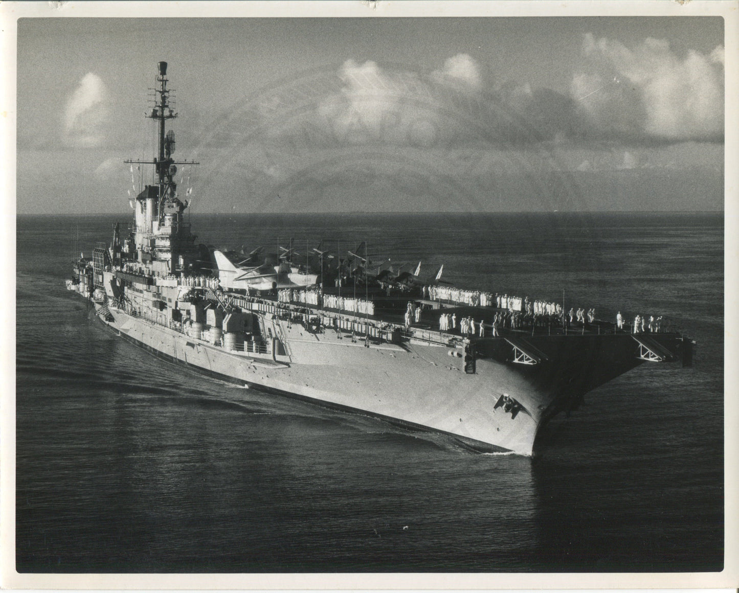 Official Navy Photo of WWII era USS Midway (CV-41) Aircraft Carrier