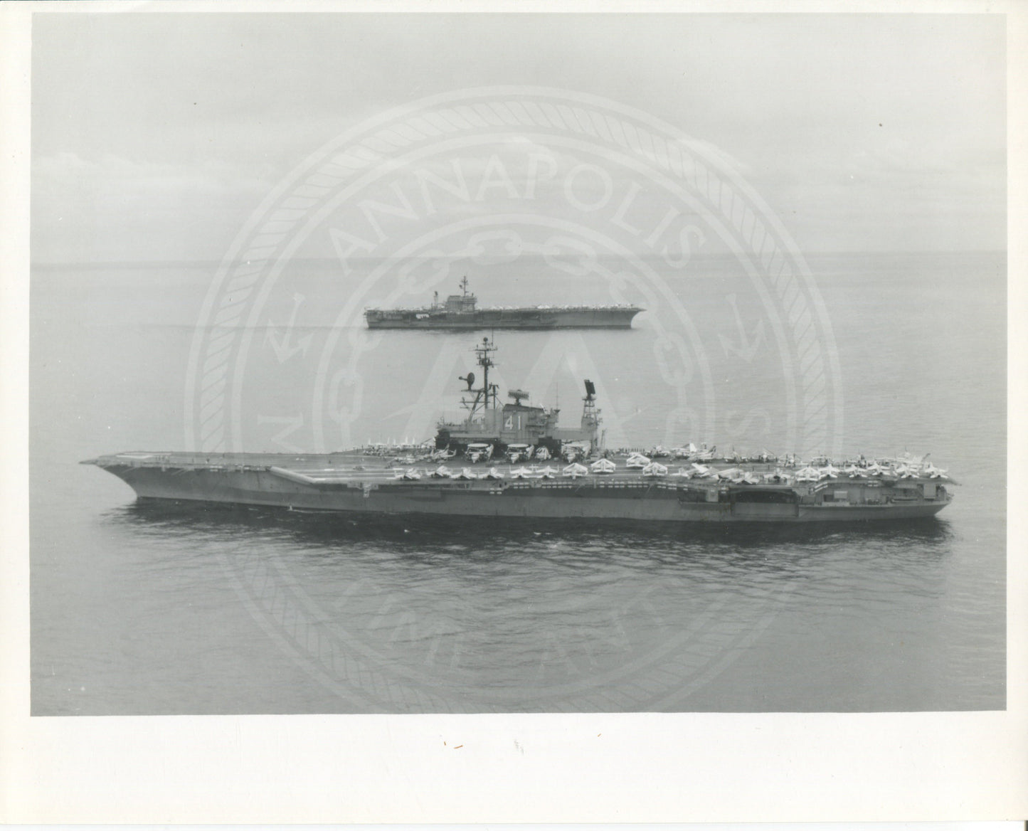 Official Navy Photo of WWII era USS Midway (CV-41) Aircraft Carrier