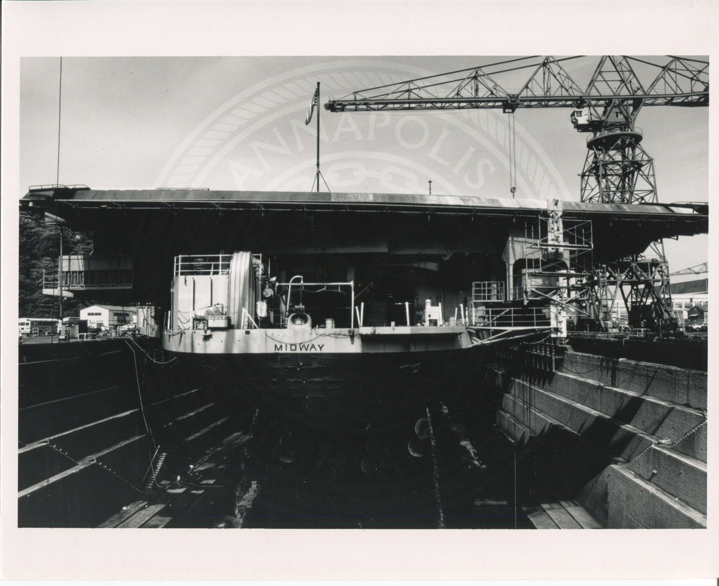Official Navy Photo of WWII era USS Midway (CV-41) Aircraft Carrier