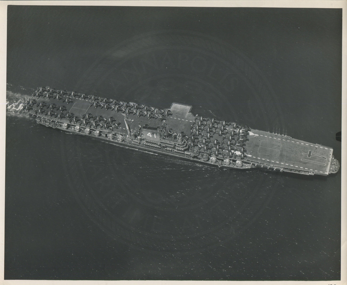 Official Navy Photo of WWII era USS Midway (CV-41) Aircraft Carrier