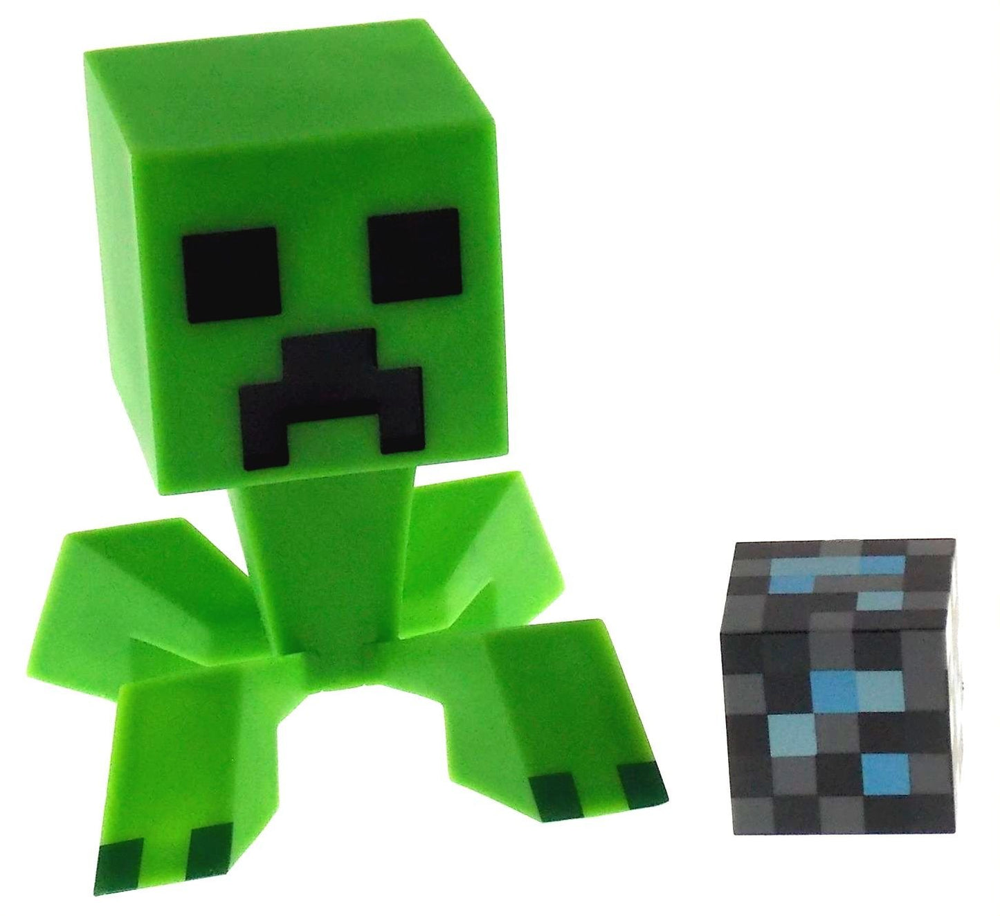 Minecraft Creeper 6" Vinyl Figure 2" Diamond Block Moveable Head Jinx Mojang NIP