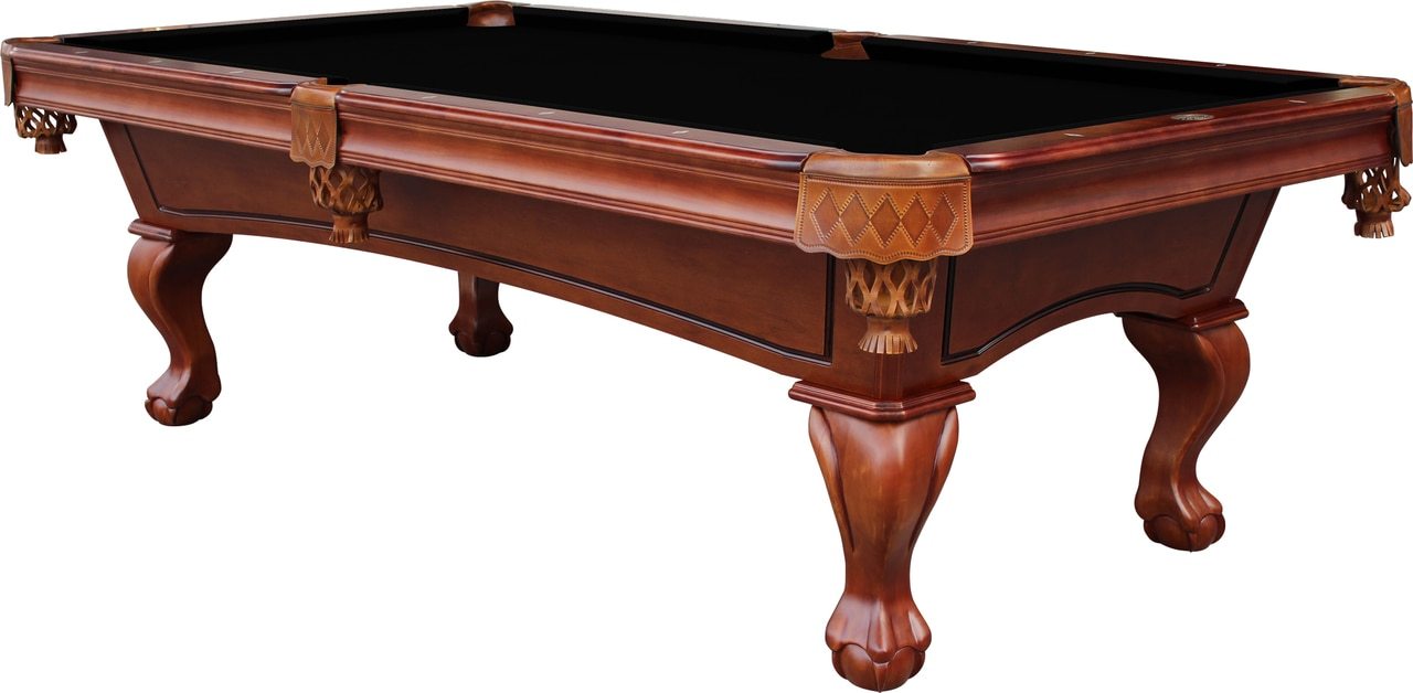 Playcraft Charles River 8' Slate Pool Table w/ Leather Drop Pockets
