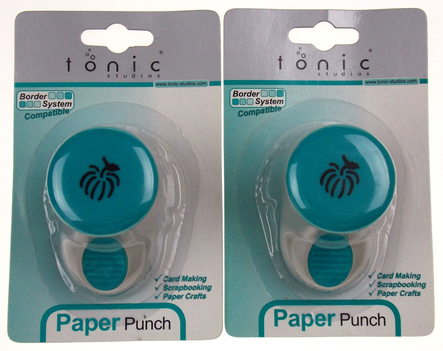 Pumpkin 917A Paper Punch Halloween Fall Craft Cards Medium Tonic Studios Set 2