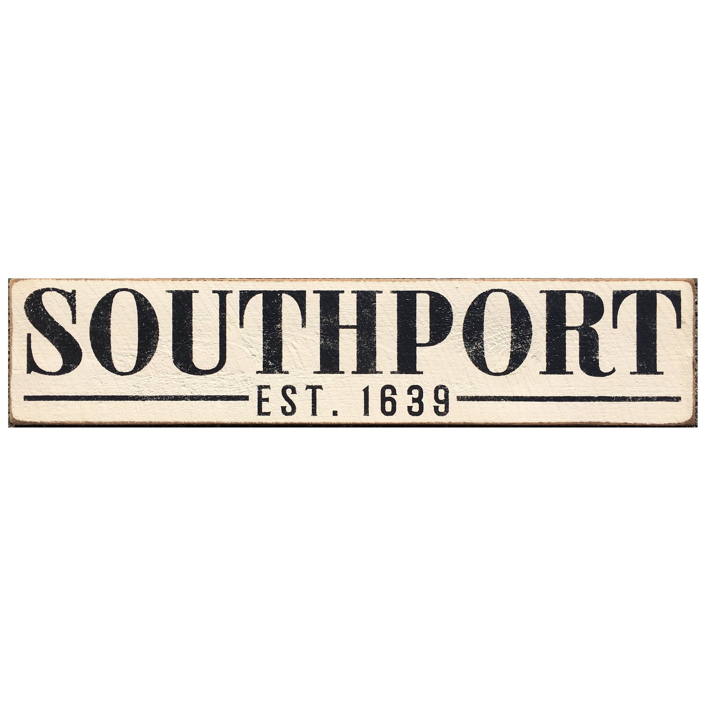 Handcrafted Barn Board Wood Sign - Southport Est. 1639 - 44-in