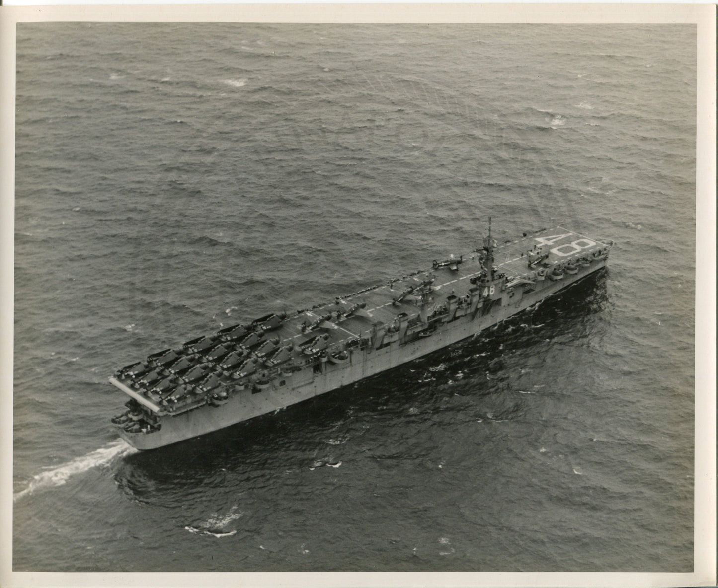Official Navy Photo of WWII era USS Saipan (CV-47) Aircraft Carrier