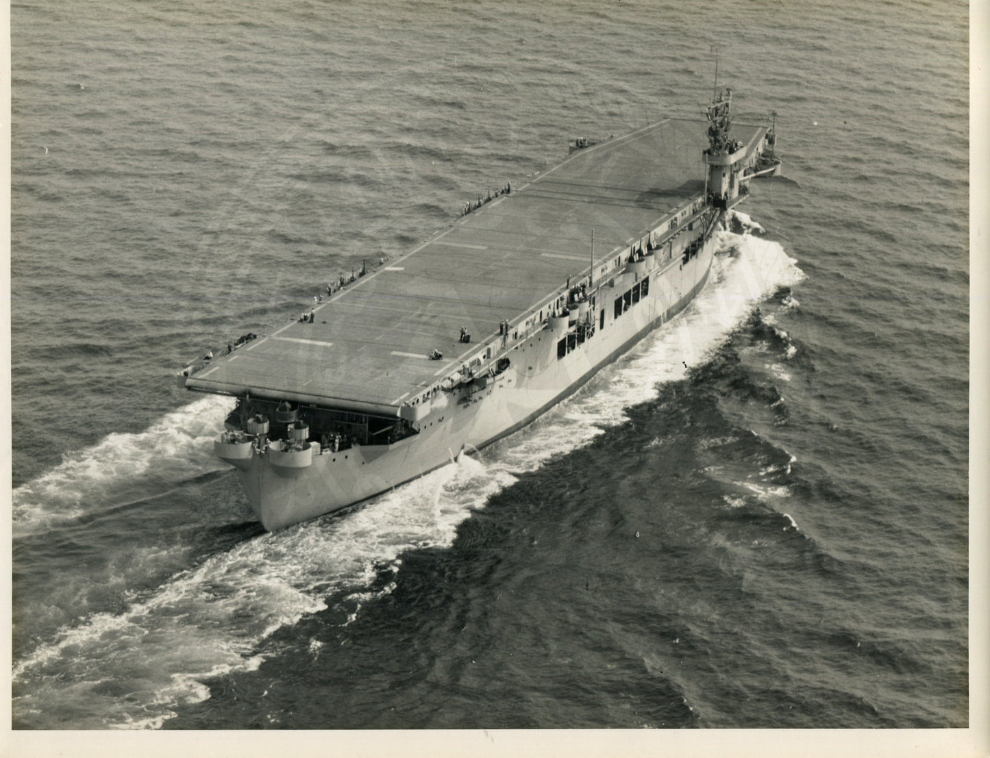 Official Navy Photo of WWII era USS Sangamon (CVE-26) Aircraft Carrier