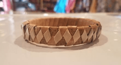Handcrafted Large Diamond Weave Lauhala Bracelet